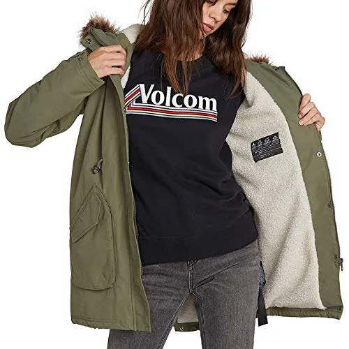 Chaqueta invierno VOLCOM Mujer Urbana con capucha cálida Walk On By 5K Parka Olive Ref. B1531951 Verde oliva